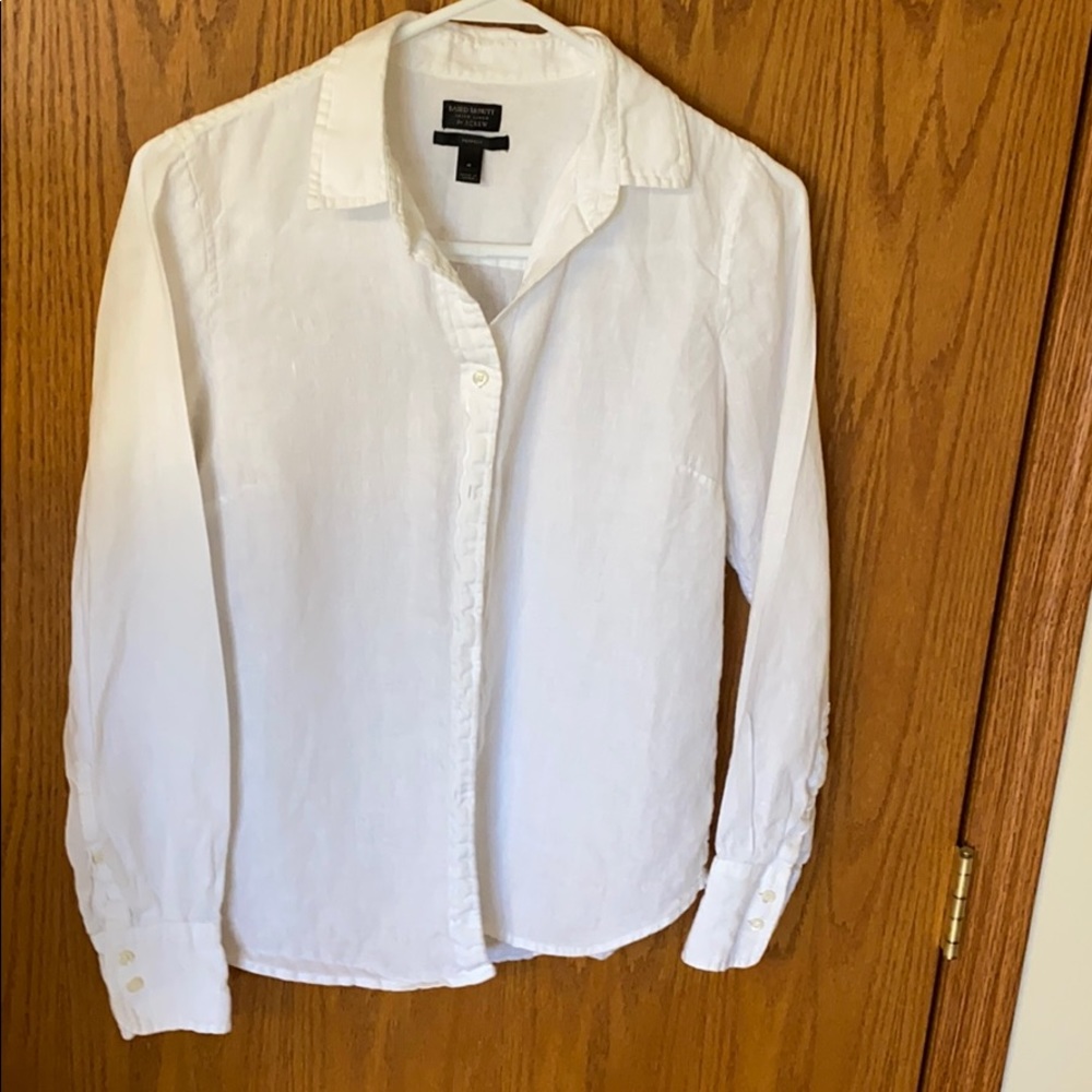 Button Down White Linen - image 1